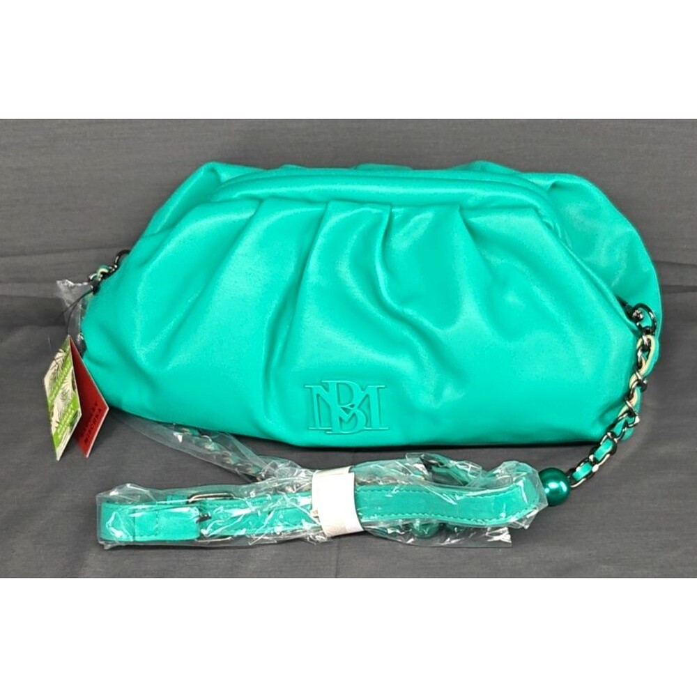 NWT Badgley Mischka Green Teal Framed Cross Body Bag RV $149